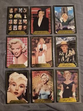 Marilyn Monroe Card Collection 9pcs